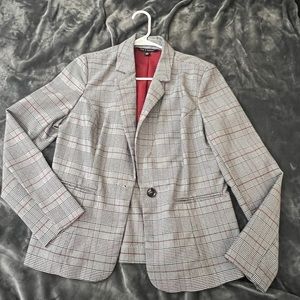 Plaid Blazer Suit Jacket Top